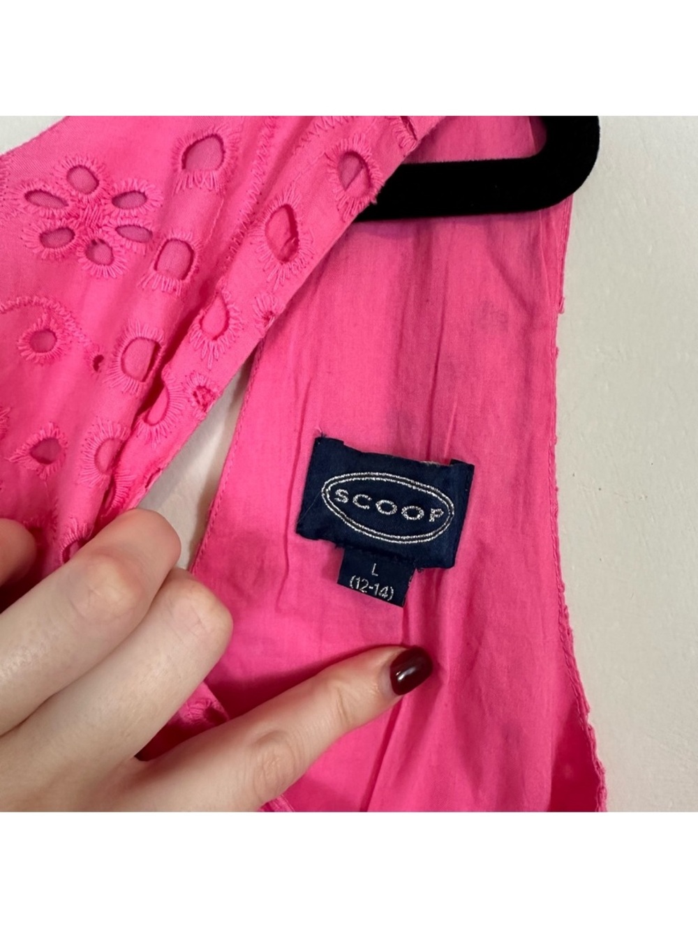 Sleeveless Pink Eyelet Midi Dress - Picture 5 of 9